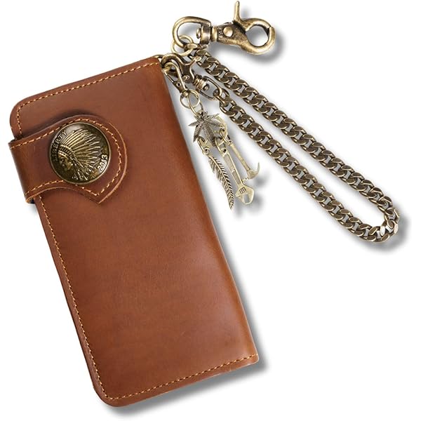 Amazon | RS メンズ ウォレット チェーン付き レザー ロング 二つ折り